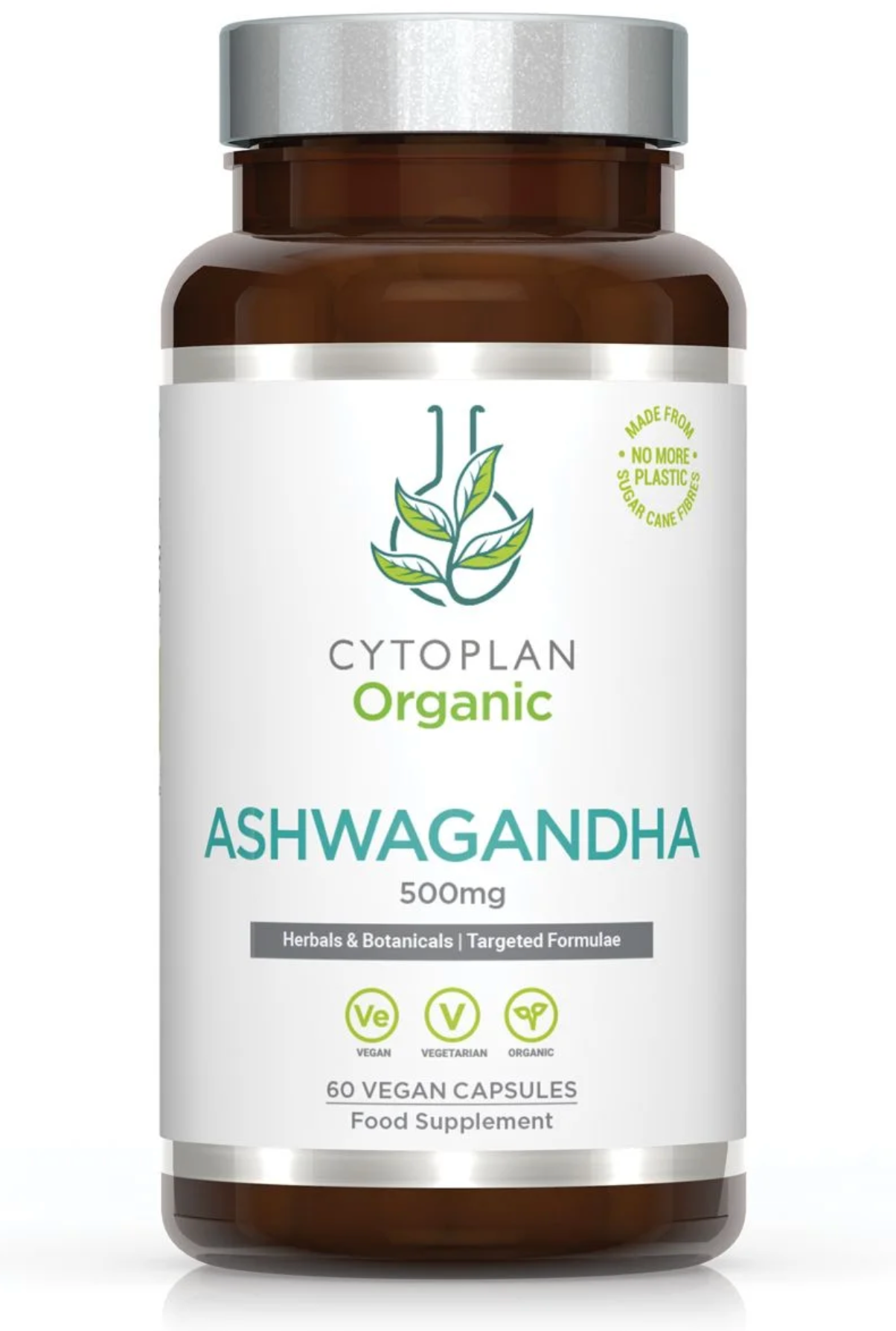 Organic Ashwagandha 500mg (60 Vegan capsules)