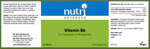 Vitamin B6 (was Pyridoxal-5-Phosphate) 25mg  90 Tablets